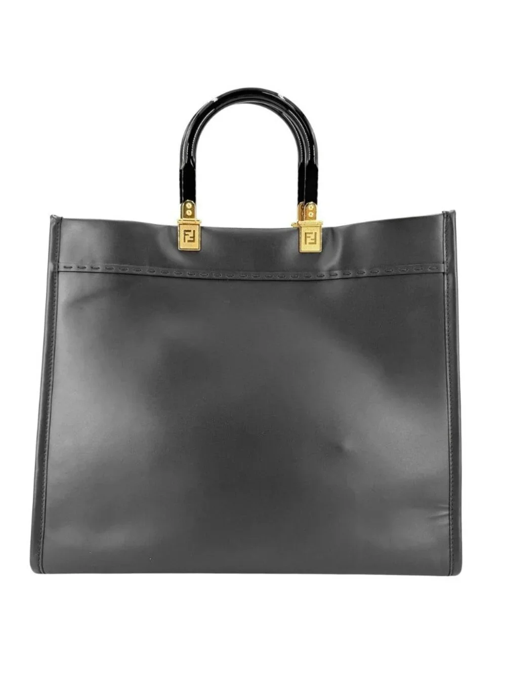 Fendi 2-Way Fender Che Sunshine Shoulder Bag Tote Crossbody Versa Chi Collaborat